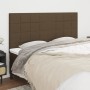 Kopfteile 4 Einheiten aus dunkelbraunem Stoff 90x5x78/88 cm von vidaXL, Kopf- und Fußteile - Ref: Foro24-3116349, Preis: 114,...