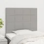 Headboards 2 units of light gray fabric 80x5x78/88 cm by vidaXL, Headboards and footboards - Ref: Foro24-3116306, Price: 52,0...