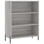 Aparador alto madera contrachapada gris sonoma 69,5x34x180 cm