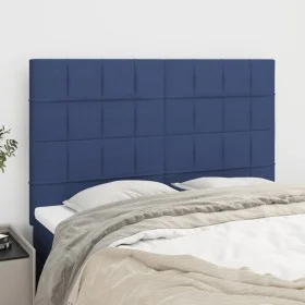 Cabeceros 4 unidades tela azul 72x5x78/88 cm de vidaXL, Cabeceros y pies de cama - Ref: Foro24-3116336, Precio: 112,64 €, Des...