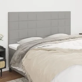 Headboards 4 units of light gray fabric 100x5x78/88 cm by vidaXL, Headboards and footboards - Ref: Foro24-3116354, Price: 108...