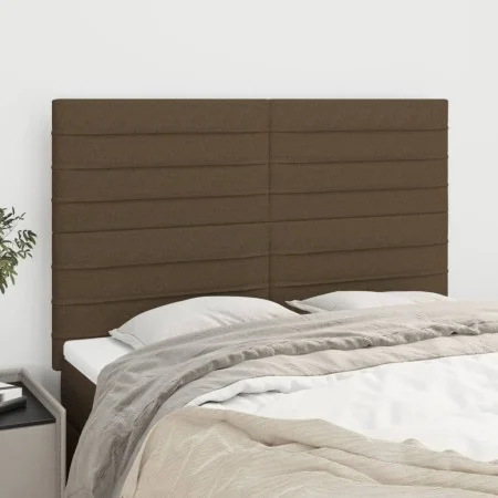 Cabeceros 4 unidades tela marrón oscuro 72x5x78/88 cm de vidaXL, Cabeceros y pies de cama - Ref: Foro24-3116473, Precio: 112,...