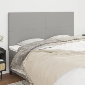Headboards 4 units of light gray fabric 80x5x78/88 cm by vidaXL, Headboards and footboards - Ref: Foro24-3116058, Price: 95,7...