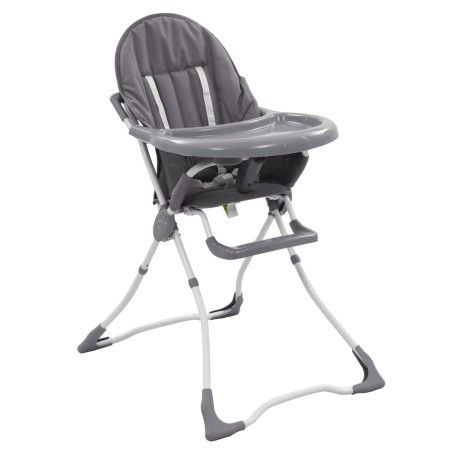 Trona de bebé gris y blanco de vidaXL, Sillas y tronas para niños - Ref: Foro24-10185, Precio: 66,61 €, Descuento: %