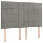 Kopfteile 4 Einheiten hellgrauer Samt 72x5x78/88 cm von vidaXL, Kopf- und Fußteile - Ref: Foro24-3116380, Preis: 102,35 €, Ra...