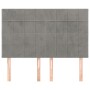 Kopfteile 4 Einheiten hellgrauer Samt 72x5x78/88 cm von vidaXL, Kopf- und Fußteile - Ref: Foro24-3116380, Preis: 102,35 €, Ra...
