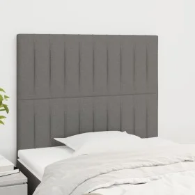 Headboards 2 units of dark gray fabric 90x5x78/88 cm by vidaXL, Headboards and footboards - Ref: Foro24-3116553, Price: 64,60...