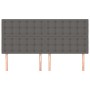 Headboards 4 units of gray synthetic leather 100x5x78/88 cm by vidaXL, Headboards and footboards - Ref: Foro24-3116444, Price...