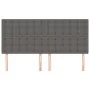 Headboards 4 units of gray synthetic leather 100x5x78/88 cm by vidaXL, Headboards and footboards - Ref: Foro24-3116444, Price...
