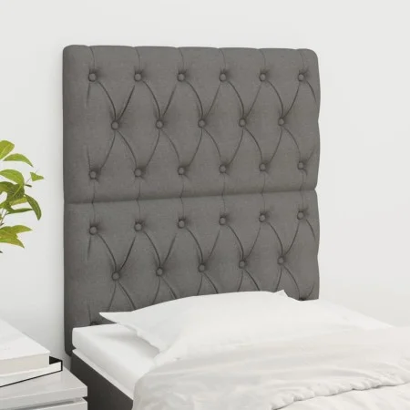 Headboards 2 units of dark gray fabric 80x7x78/88 cm by vidaXL, Headboards and footboards - Ref: Foro24-3116643, Price: 70,75...