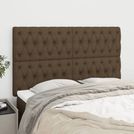Kopfteile 4 Einheiten dunkelbrauner Stoff 72x7x78/88 cm von vidaXL, Kopf- und Fußteile - Ref: Foro24-3116669, Preis: 131,93 €...
