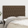 Headboards 4 units dark brown fabric 72x7x78/88 cm by vidaXL, Headboards and footboards - Ref: Foro24-3116669, Price: 131,93 ...