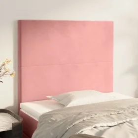 Cabeceros 2 unidades de terciopelo rosa 80x5x78/88 cm de vidaXL, Cabeceros y pies de cama - Ref: Foro24-3116087, Precio: 55,0...