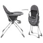 Trona de bebé gris y blanco de vidaXL, Sillas y tronas para niños - Ref: Foro24-10185, Precio: 66,61 €, Descuento: %