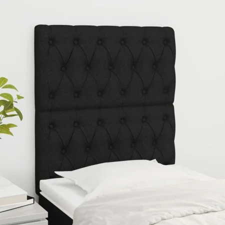 Headboards 2 units black fabric 80x7x78/88 cm by vidaXL, Headboards and footboards - Ref: Foro24-3116644, Price: 71,20 €, Dis...