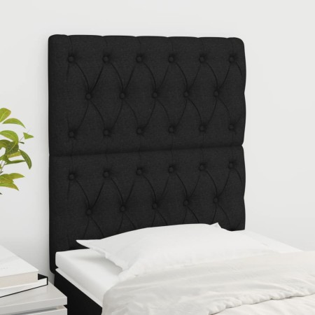 Kopfteile 2 Einheiten aus schwarzem Stoff 80x7x78/88 cm von vidaXL, Kopf- und Fußteile - Ref: Foro24-3116644, Preis: 71,31 €,...