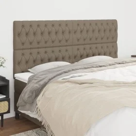 Headboards 4 units of taupe gray fabric 100x7x78/88 cm by vidaXL, Headboards and footboards - Ref: Foro24-3116694, Price: 163...