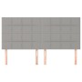 Kopfteile 4 Einheiten aus hellgrauem Stoff 90x5x78/88 cm von vidaXL, Kopf- und Fußteile - Ref: Foro24-3116346, Preis: 106,90 ...
