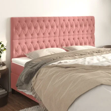 Headboards 4 units of pink velvet 100x7x78/88 cm by vidaXL, Headboards and footboards - Ref: Foro24-3116739, Price: 178,09 €,...