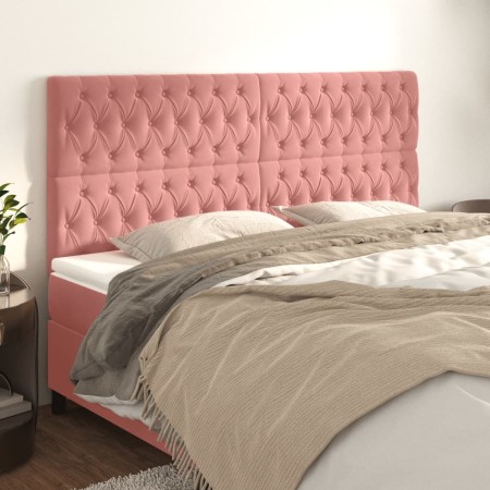 Kopfteile 4 Einheiten aus rosa Samt 100x7x78/88 cm von vidaXL, Kopf- und Fußteile - Ref: Foro24-3116739, Preis: 177,02 €, Rab...