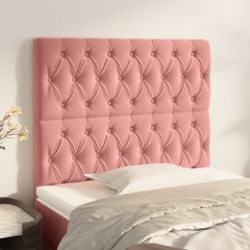 Headboards 2 units of pink velvet 90x7x78/88 cm by vidaXL, Headboards and footboards - Ref: Foro24-3116709, Price: 72,24 €, D...