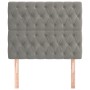 Headboards 2 units of light gray velvet 90x7x78/88 cm by vidaXL, Headboards and footboards - Ref: Foro24-3116704, Price: 75,8...