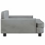 Sofá para niños de terciopelo gris claro 90x53x30 cm