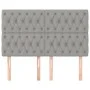 Headboards 4 units of light gray fabric 80x7x78/88 cm by vidaXL, Headboards and footboards - Ref: Foro24-3116674, Price: 132,...