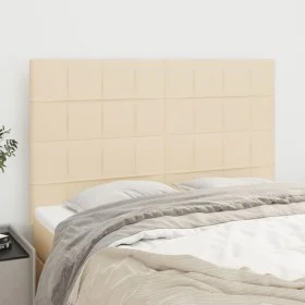 Headboards 4 units cream-colored fabric 72x5x78/88 cm by vidaXL, Headboards and footboards - Ref: Foro24-3116335, Price: 92,3...