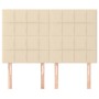 Headboards 4 units cream-colored fabric 72x5x78/88 cm by vidaXL, Headboards and footboards - Ref: Foro24-3116335, Price: 95,4...
