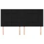 Cabeceros 4 unidades de tela negro 100x5x78/88 cm de vidaXL, Cabeceros y pies de cama - Ref: Foro24-3116356, Precio: 107,00 €...