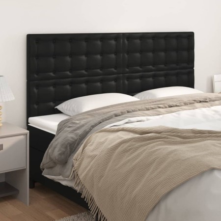 Kopfteile 4 Einheiten aus schwarzem Kunstleder 100x5x78/88 cm von vidaXL, Kopf- und Fußteile - Ref: Foro24-3116440, Preis: 94...