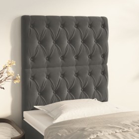 Headboards 2 units of dark gray velvet 80x7x78/88 cm by vidaXL, Headboards and footboards - Ref: Foro24-3116699, Price: 81,66...