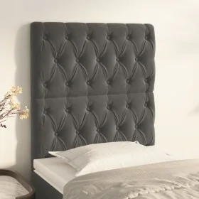 Headboards 2 units of dark gray velvet 80x7x78/88 cm by vidaXL, Headboards and footboards - Ref: Foro24-3116699, Price: 80,17...
