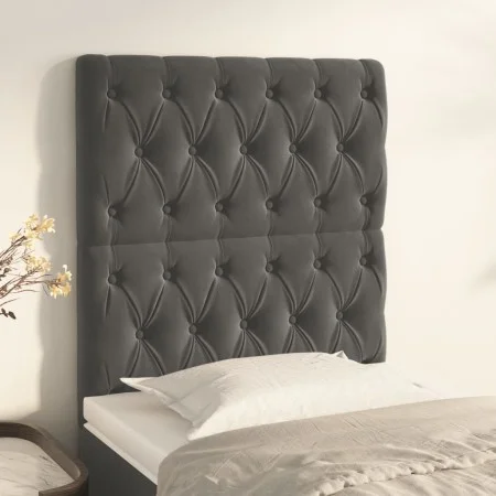 Kopfteile 2 Einheiten aus dunkelgrauem Samt 80x7x78/88 cm von vidaXL, Kopf- und Fußteile - Ref: Foro24-3116699, Preis: 81,82 ...