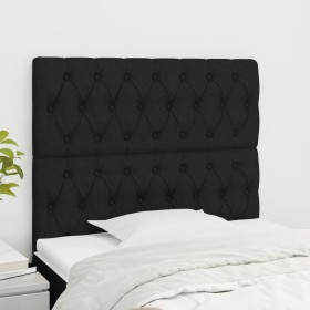 Kopfteile 2 Einheiten aus schwarzem Stoff 100x7x78/88 cm von vidaXL, Kopf- und Fußteile - Ref: Foro24-3116660, Preis: 72,64 €...