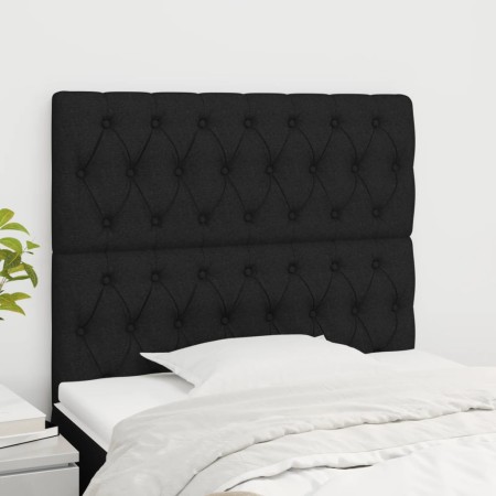 Kopfteile 2 Einheiten aus schwarzem Stoff 100x7x78/88 cm von vidaXL, Kopf- und Fußteile - Ref: Foro24-3116660, Preis: 72,64 €...