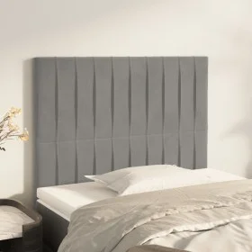 Kopfteile 2 Einheiten aus hellgrauem Samt 80x5x78/88 cm von vidaXL, Kopf- und Fußteile - Ref: Foro24-3116600, Preis: 64,77 €,...
