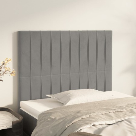Kopfteile 2 Einheiten aus hellgrauem Samt 80x5x78/88 cm von vidaXL, Kopf- und Fußteile - Ref: Foro24-3116600, Preis: 67,20 €,...