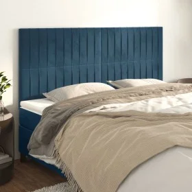 Headboards 4 units of dark blue velvet 100x5x78/88 cm by vidaXL, Headboards and footboards - Ref: Foro24-3116640, Price: 111,...