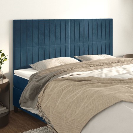 Kopfteile 4 Einheiten aus dunkelblauem Samt 100x5x78/88 cm von vidaXL, Kopf- und Fußteile - Ref: Foro24-3116640, Preis: 115,5...