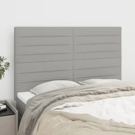 Headboards 4 units light gray fabric 72x5x78/88 cm by vidaXL, Headboards and footboards - Ref: Foro24-3116470, Price: 115,51 ...