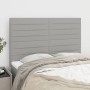 Headboards 4 units light gray fabric 72x5x78/88 cm by vidaXL, Headboards and footboards - Ref: Foro24-3116470, Price: 118,53 ...