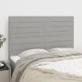 Headboards 4 units light gray fabric 72x5x78/88 cm by vidaXL, Headboards and footboards - Ref: Foro24-3116470, Price: 115,51 ...