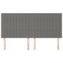 Headboards 4 units of dark gray fabric 90x5x78/88 cm by vidaXL, Headboards and footboards - Ref: Foro24-3116585, Price: 124,1...
