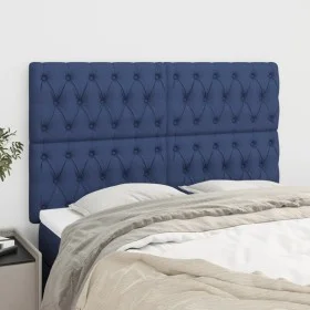 Headboards 4 units of blue fabric 80x7x78/88 cm by vidaXL, Headboards and footboards - Ref: Foro24-3116680, Price: 133,06 €, ...