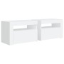 Nachttische mit LED 2 Einheiten weiß 60x35x40 cm von vidaXL, Nachttische - Ref: Foro24-3080734, Preis: 109,14 €, Rabatt: %