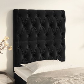 Cabeceros 2 unidades de terciopelo negro 80x7x78/88 cm de vidaXL, Cabeceros y pies de cama - Ref: Foro24-3116700, Precio: 82,...