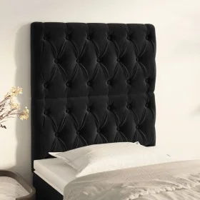 Cabeceros 2 unidades de terciopelo negro 80x7x78/88 cm de vidaXL, Cabeceros y pies de cama - Ref: Foro24-3116700, Precio: 80,...