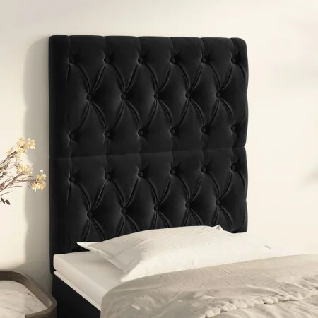 Kopfteile 2 Einheiten aus schwarzem Samt 80x7x78/88 cm von vidaXL, Kopf- und Fußteile - Ref: Foro24-3116700, Preis: 86,13 €, ...
